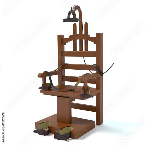 3d illustration of an electric chair
