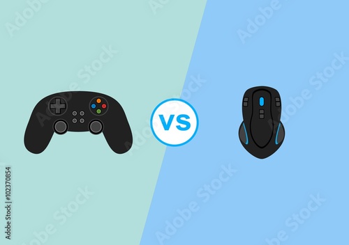 Joystick vs mouse illustration