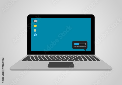 Laptop, flat design