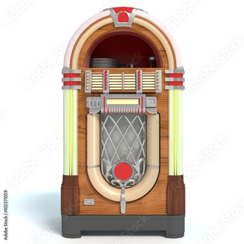 Slika na platnu 3d illustration of the front of a jukebox