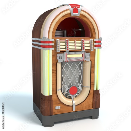 3d illustration of an old jukebox