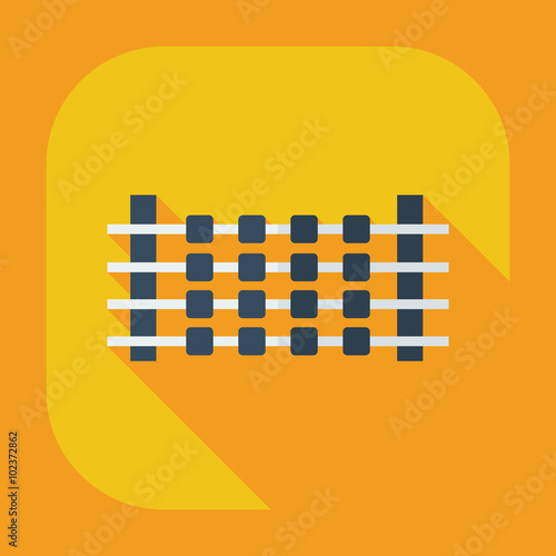 Flat modern design with shadow icons shashlik