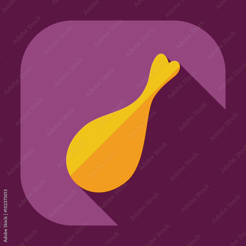 Flat modern design with shadow icons meat Flat modern design with shadow icons meat