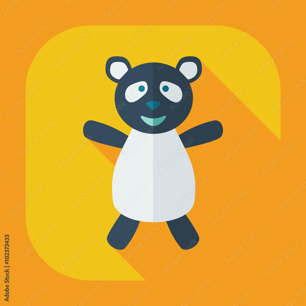 Flat modern design with shadow icons panda athlete Flat modern design with shadow icons panda athlete