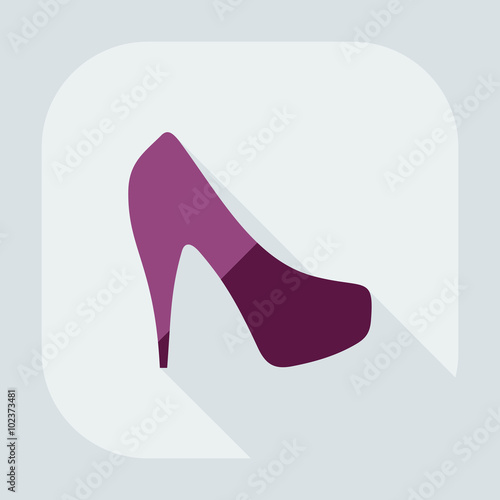 Flat modern design with shadow icon women's shoes