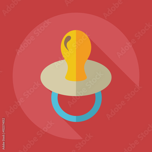 Flat modern design with shadow icons soother