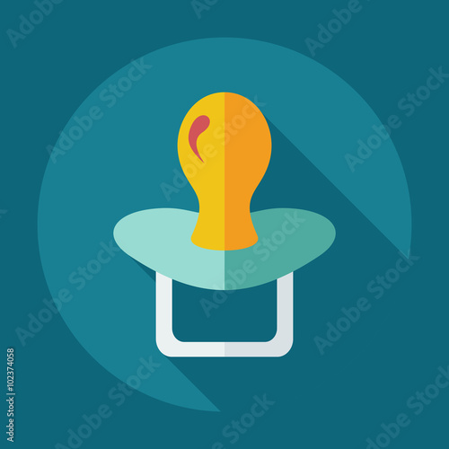 Flat modern design with shadow icons soother