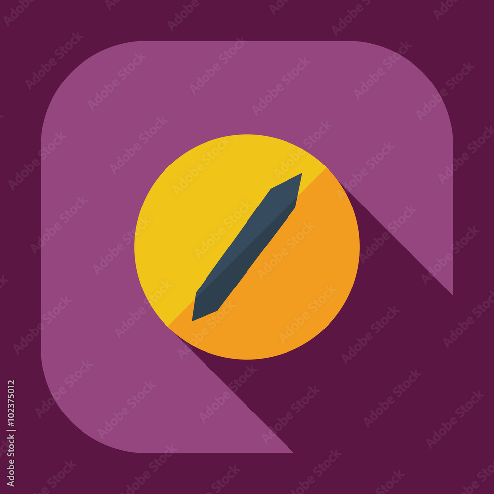 Flat modern design with shadow icons screw Flat modern design with shadow icons screw
