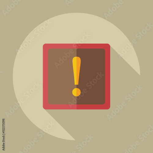 Flat modern design with shadow icons warning  photo