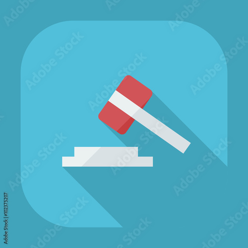 Flat modern design with shadow icons law