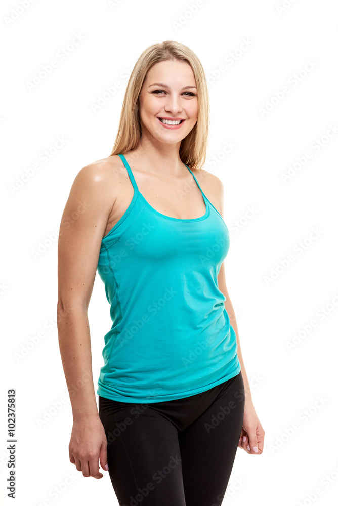 Fototapeta premium smiling fitness woman portrait