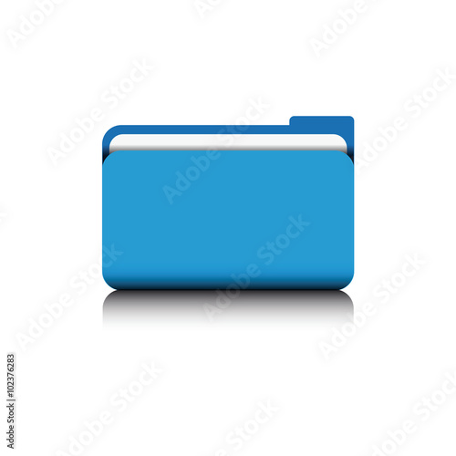 blue folder vector
