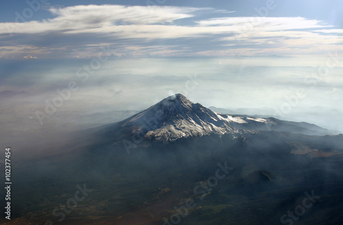 Volcano Popocatepetl, Mexico. View from plain.