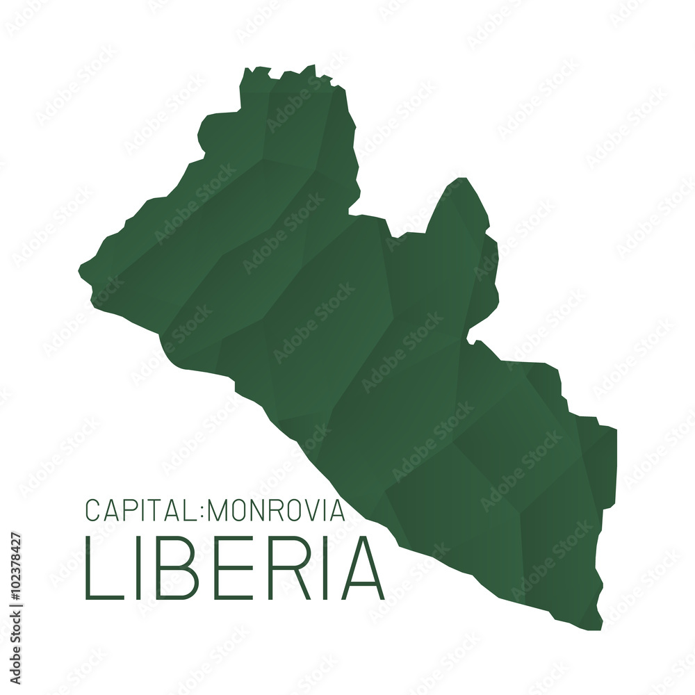 Obraz premium Liberia map geometric texture background