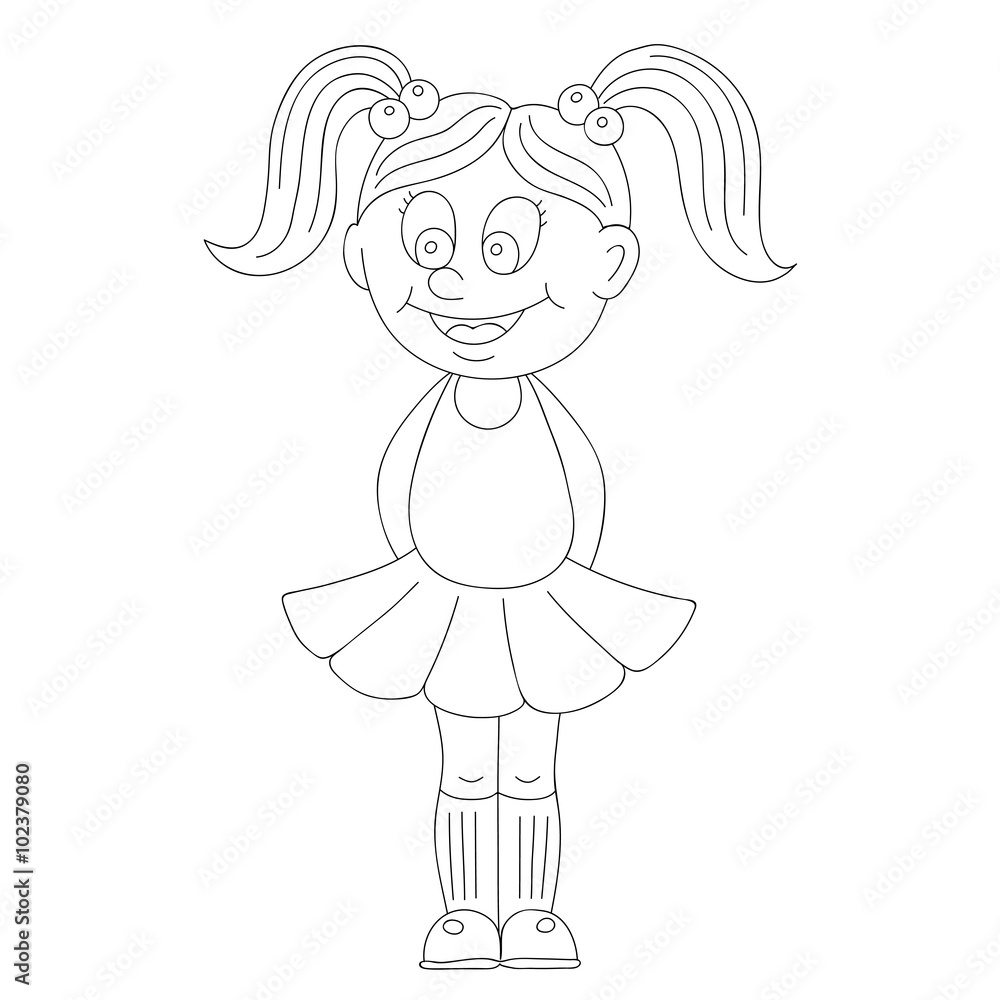 Illustration of a cartoon girl Illustration of a cartoon girl