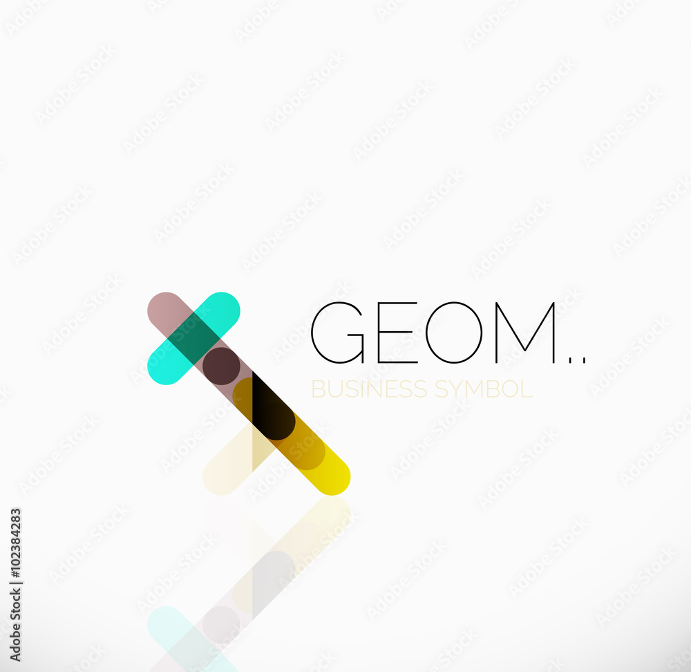 Logo, linear abstract geometric icon Logo, linear abstract geometric icon