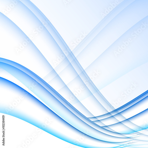 Blue and white waves modern futuristic abstract background