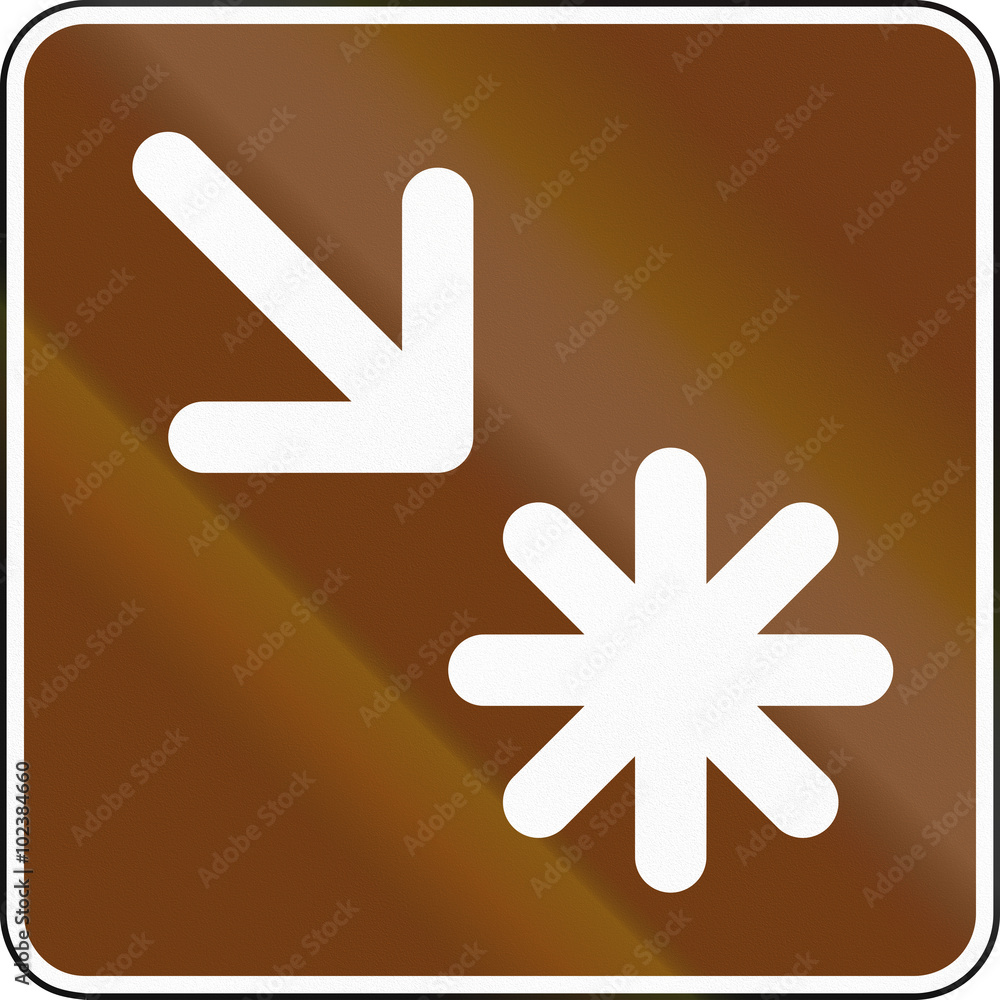 United States MUTCD guide road sign - Assembly point United States MUTCD guide road sign - Assembly point