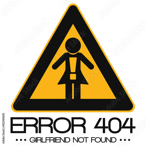Icon Illustration Vector Graphic Error 404 Girlfriend not found