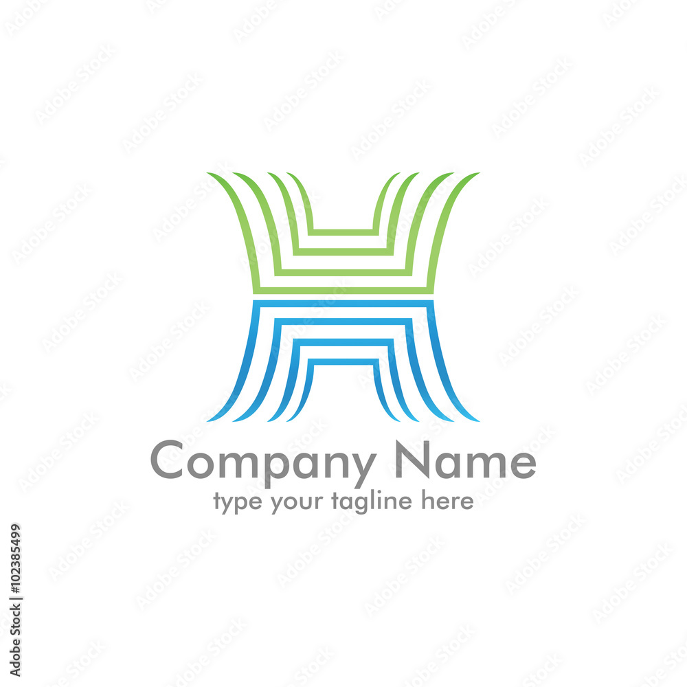 Great H initial Line logo icon Great H initial Line logo icon