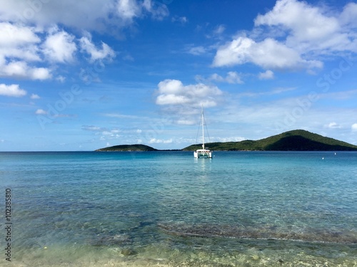 sailboat anchored at Culebra