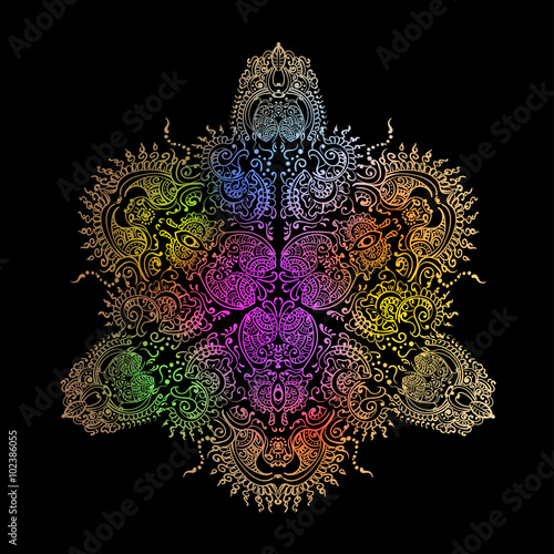 psychedelic mandala round 3