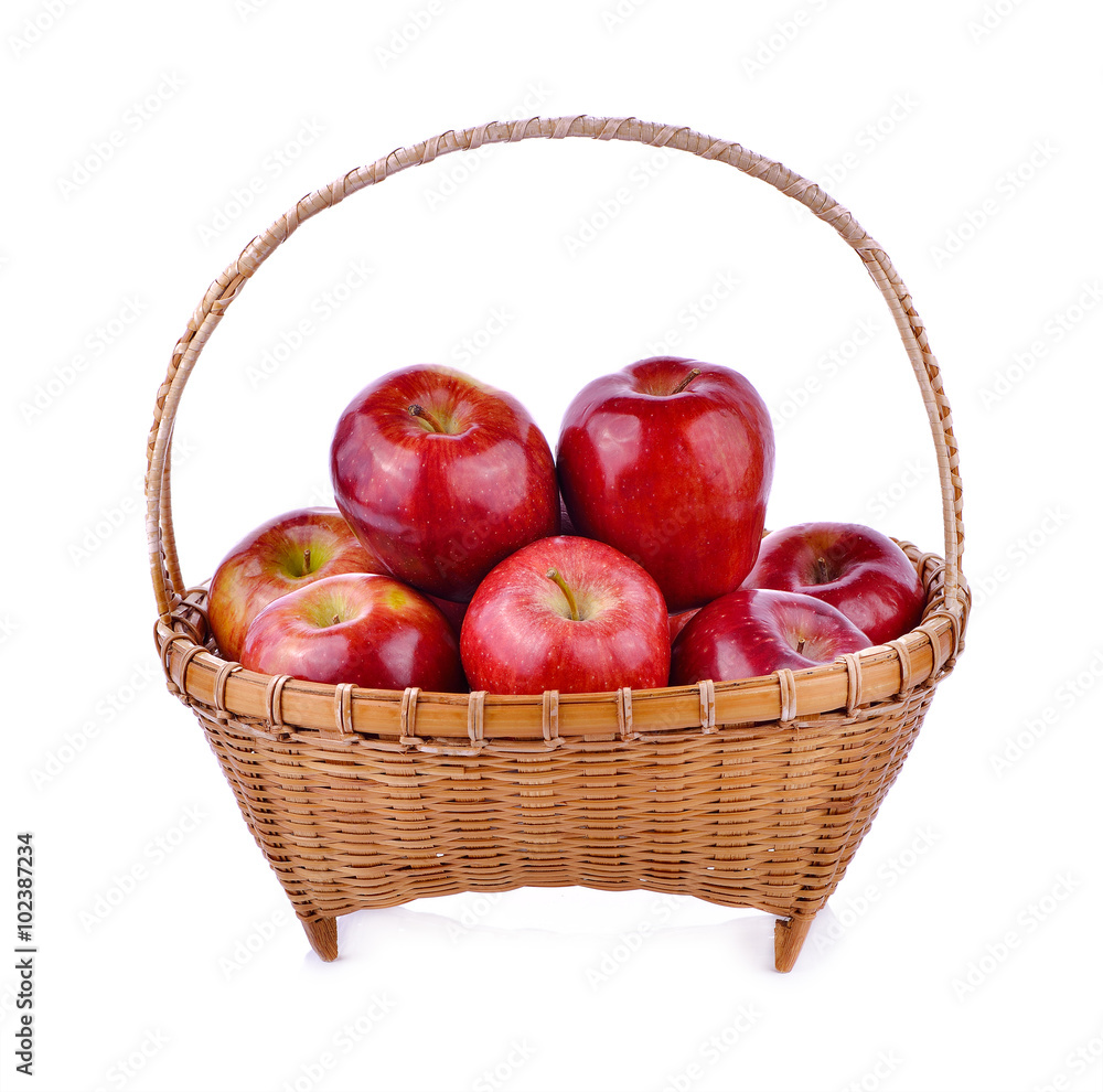 Red apple on white background Red apple on white background