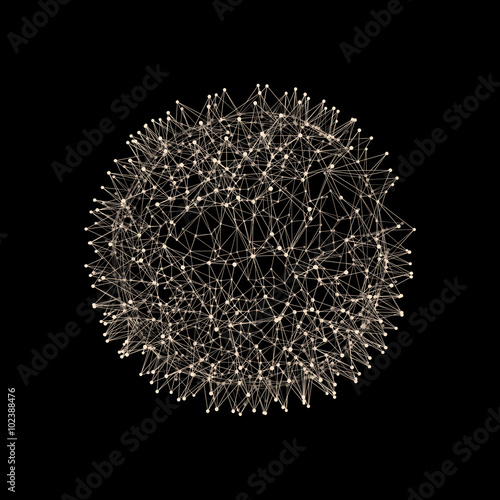 Sphere with Connected Lines and Dots. Global Digital Connections. Globe Grid. Wireframe Sphere Illustration. Abstract 3D Grid Design. Glowing Grid. 3D Technology Style. Networks - Globe Design.