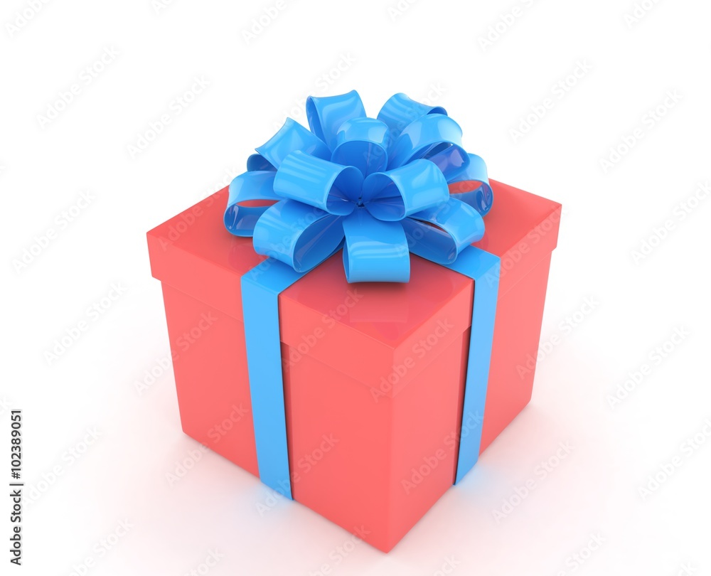 Obraz premium gift box with bows isolated on white