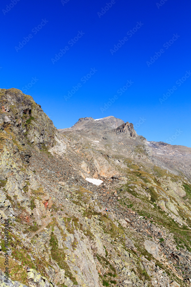 Mountain Kristallwand in Hohe Tauern Alps, Austria