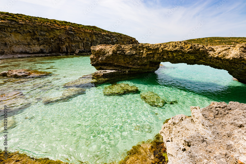 Fototapeta premium malta blue lagoon