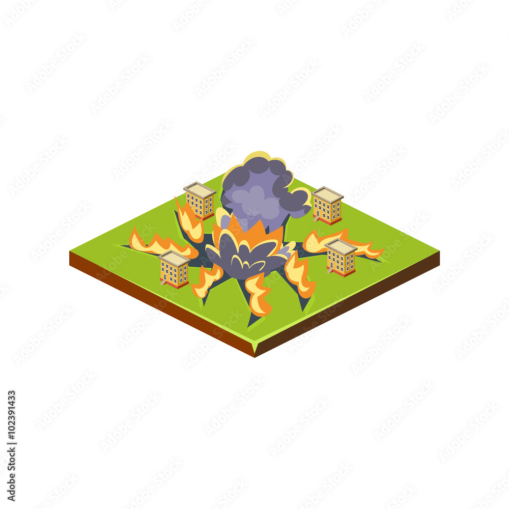 Meteorite. Natural Disaster Icon. Vector Illustration Meteorite. Natural Disaster Icon. Vector Illustration