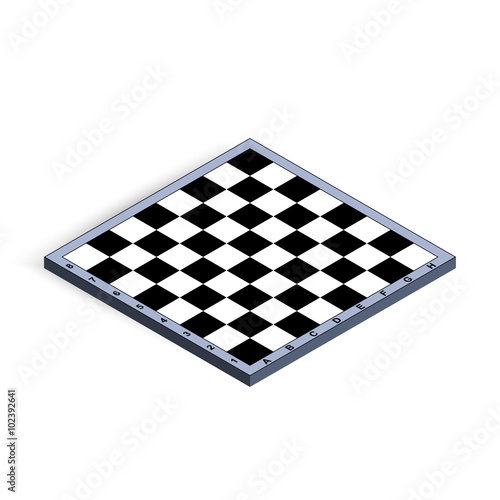 3D isometric chess board.