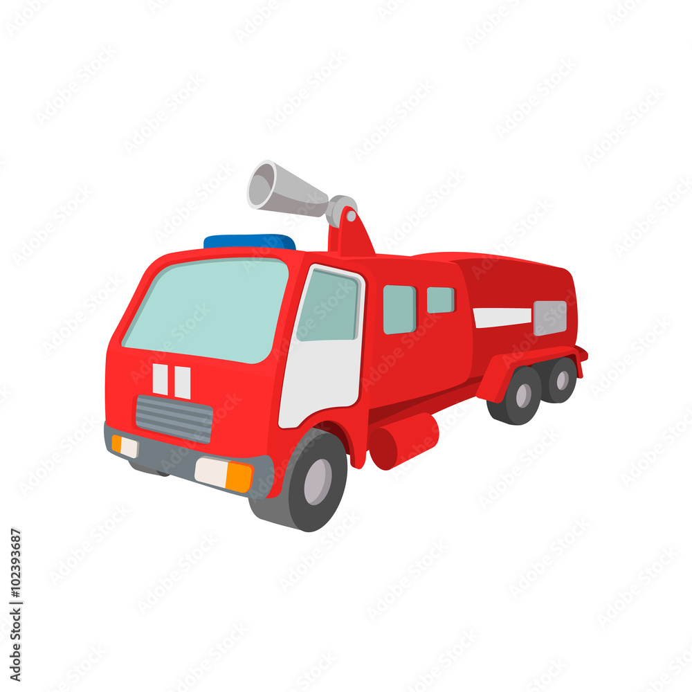 Fire truck cartoon icon