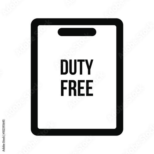 Duty free bag icon