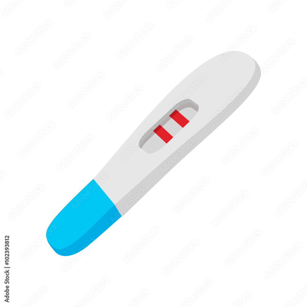 Positive pregnancy test cartoon icon Positive pregnancy test cartoon icon