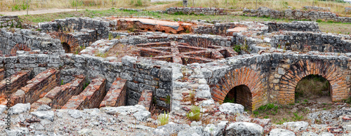 Hypocaust structure used to heat the Baths water of the Cantaber Domus House. Conimbriga in Portugal; is one of the best preserved Roman cities on the west of the empire. photo