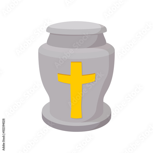Urn for ashes cartoon icon