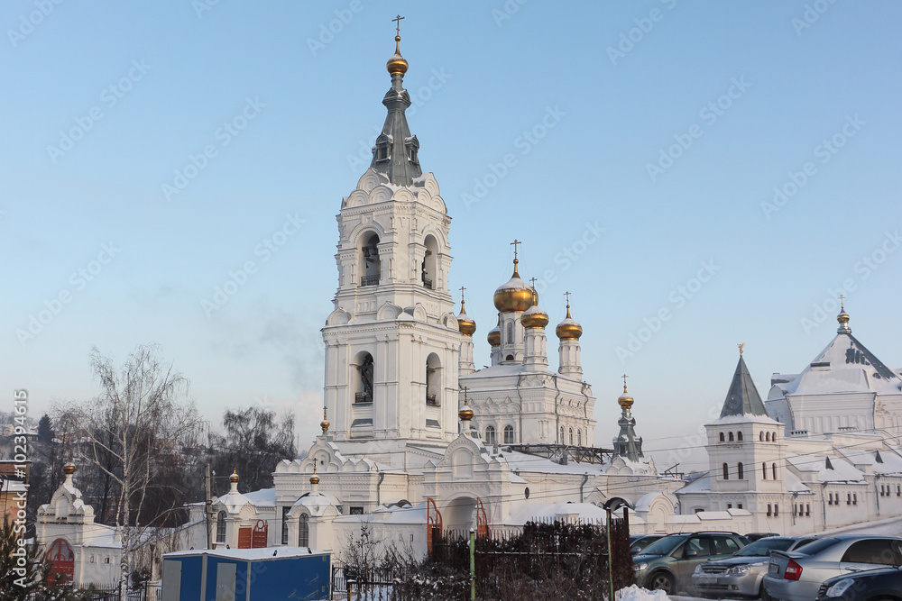 Obraz premium Holy Trinity Church in Holy Trinity monastery Stefan against 