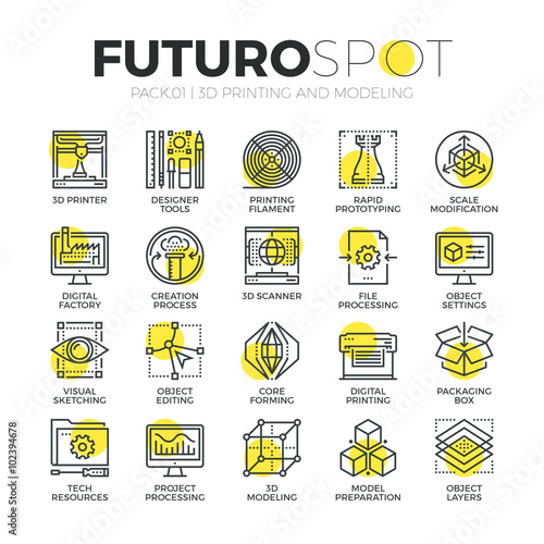 3D Modeling Futuro Spot Icons
