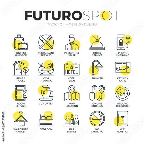 Hotel Services Futuro Spot Icons