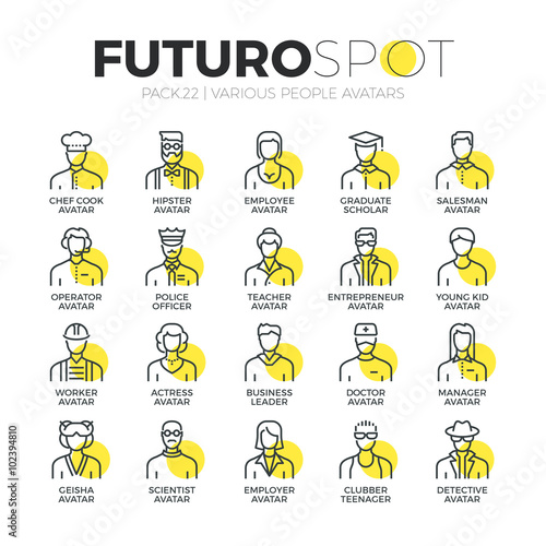 Human Avatars Futuro Spot Icons