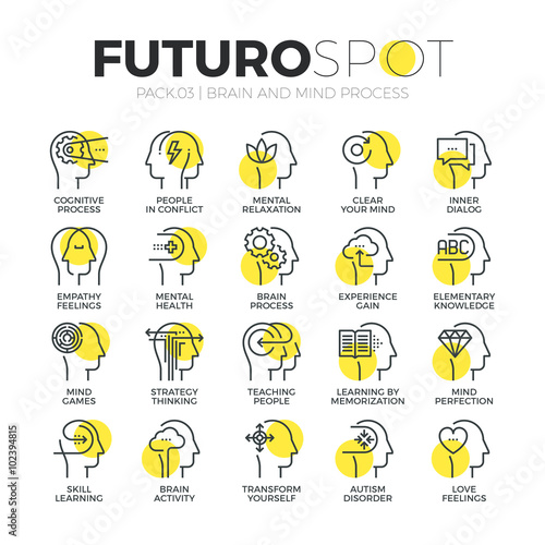 Human Mind Futuro Spot Icons
