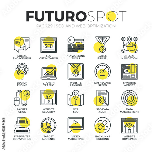 Search Optimization Futuro Spot Icons
