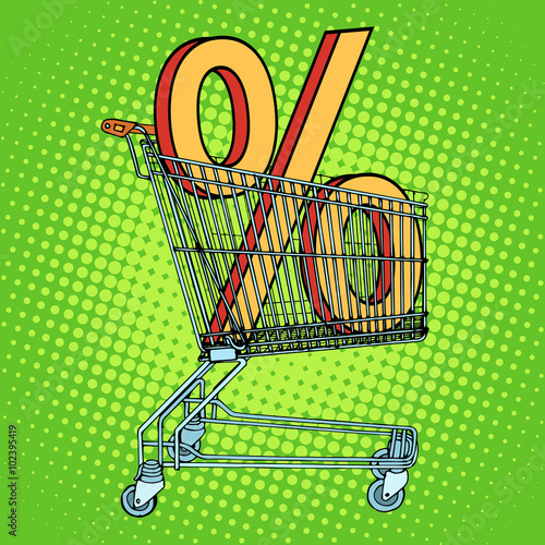 Grocery cart percentage discount