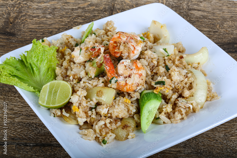 Fried rice with shrimps Fried rice with shrimps