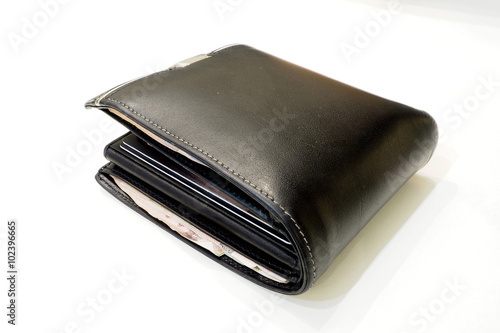 leather black wallet