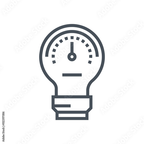 Lamp, idea, performance, speed meter icon