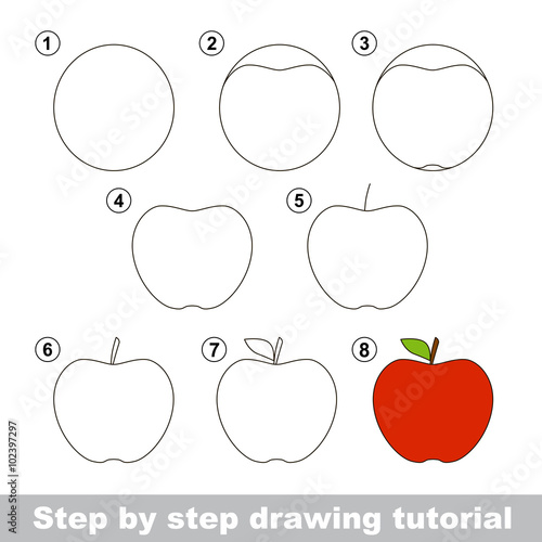 Drawing tutorial. How to draw an Apple
