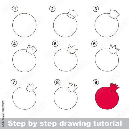 How to Draw Pomegranate Easy | Pomegranate Drawing for Beginners | Pomegranate  Drawing Step by Step - YouTube